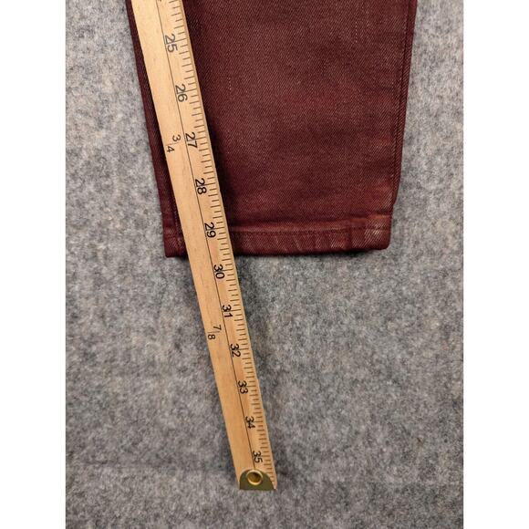 Banana Republic Skinny Jeans 28 Women's Mid-Rise Red Pants 29" Inseam Stretch - Picture 7 of 10